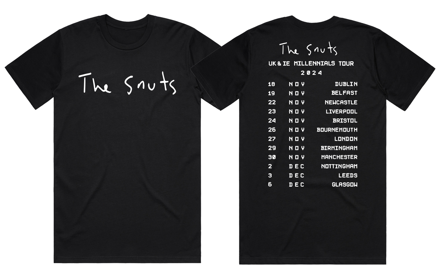 The Snuts - Tour Tee 24 (Front & Back Print)